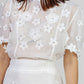 CONJUNTO BLANCO CON FLORES