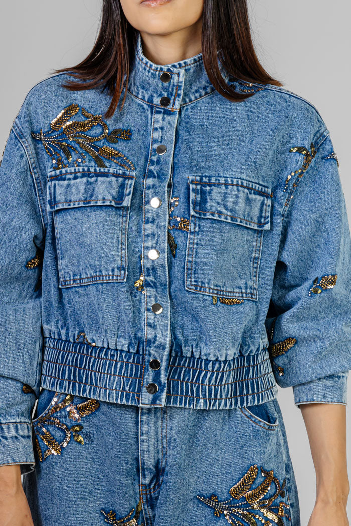 CONJUNTO DENIM CON PEDRERÍA