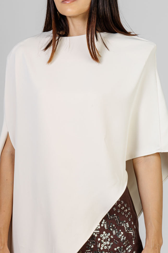 BLUSA ASIMÉTRICA OFF-WHITE