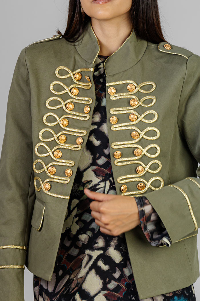 CHAQUETA MILITAR VERDE OLIVA