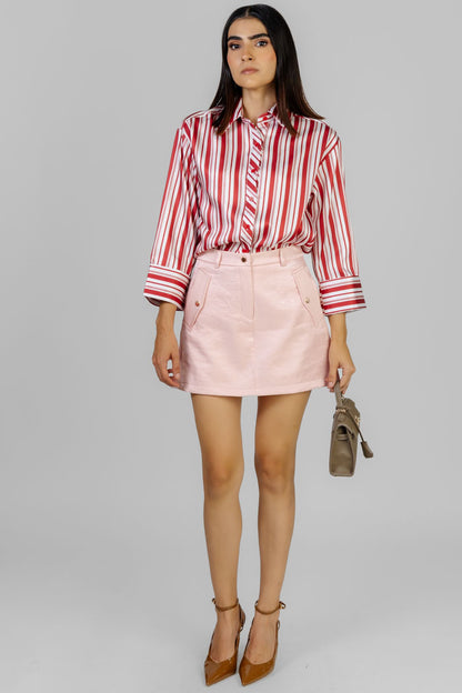 BLUSA A RAYAS ROJAS