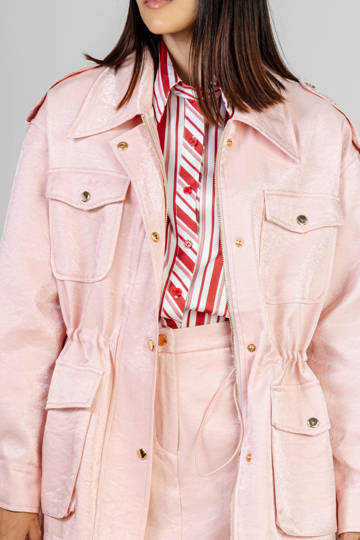 CONJUNTO ROSA CHAQUETA Y FALDA