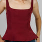 BLUSA PEPLUM ESCOTE CUADRADO