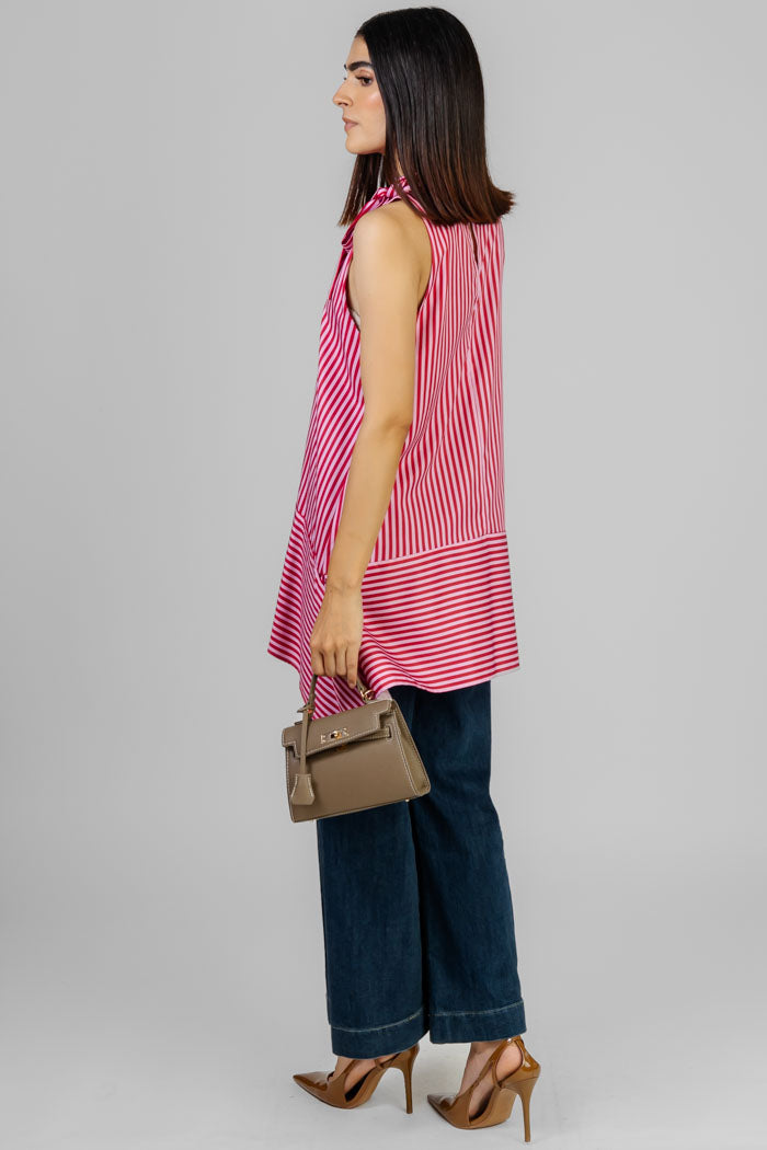 BLUSA ASÍMETRICA STRIPES LAZO