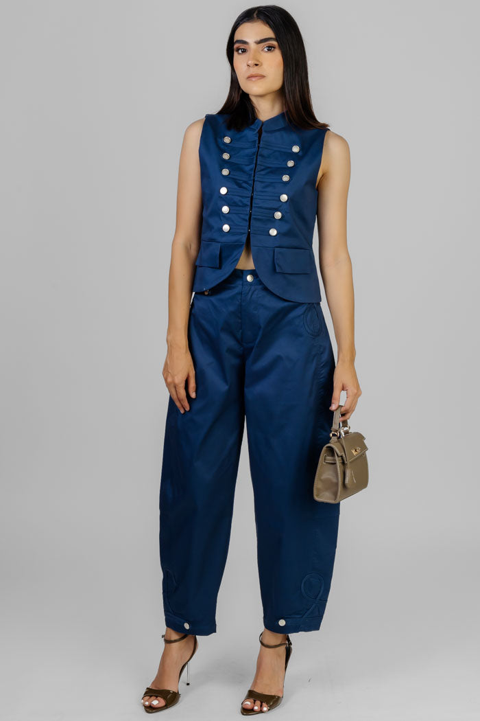 CONJUNTO AZUL ESTILO MILITAR