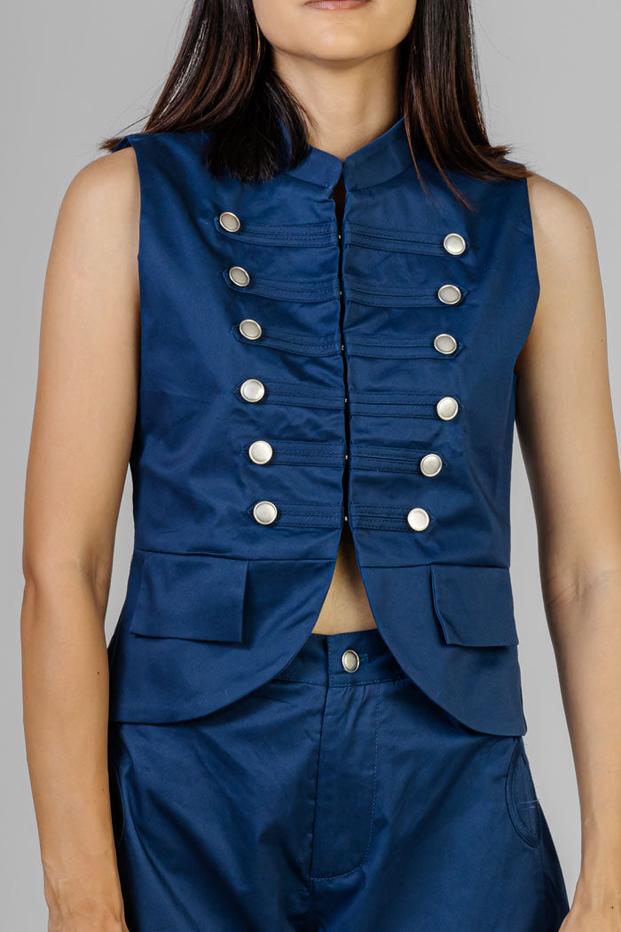 CONJUNTO AZUL ESTILO MILITAR