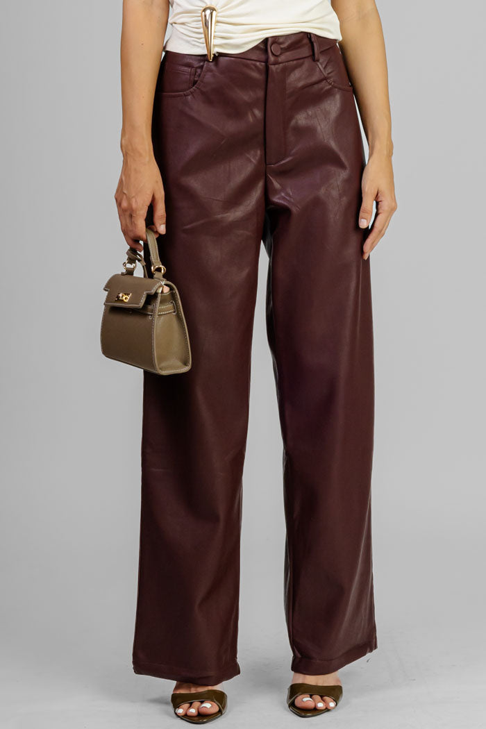 PANTALON RECTO VINO
