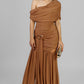 VESTIDO LARGO DRAPEADO HEBILLA