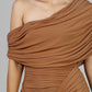 VESTIDO LARGO DRAPEADO HEBILLA