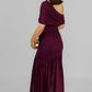 VESTIDO LARGO DRAPEADO HEBILLA