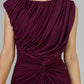 VESTIDO LARGO DRAPEADO VINO