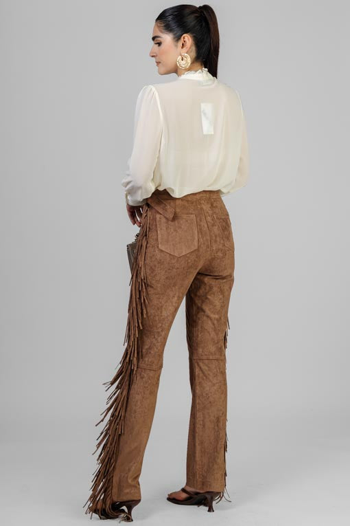 PANTALON GAMUZA BARBAS