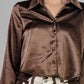 CAMISA SATIN CORTA