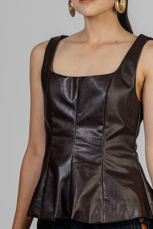 BLUSA PEPLUM VINIPIEL