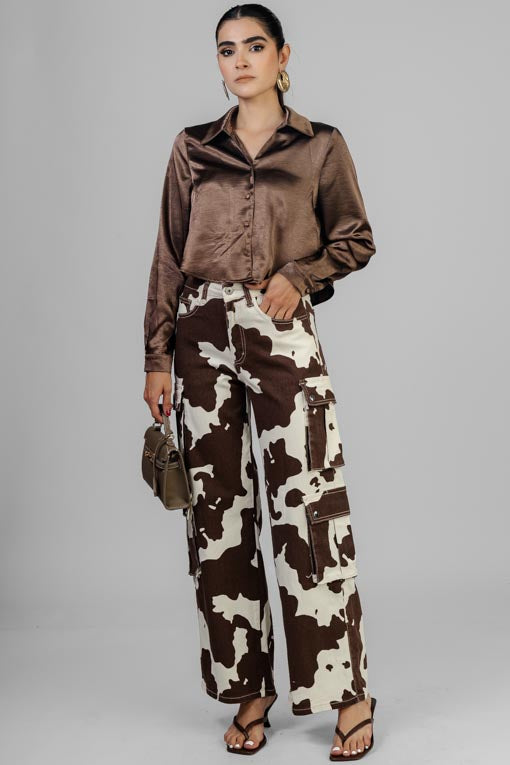 CAMISA SATIN CORTA