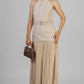 VESTIDO HALTER FALDA PLISADA