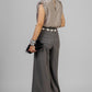 PANTALON GRIS PLISES