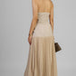 VESTIDO HALTER FALDA PLISADA