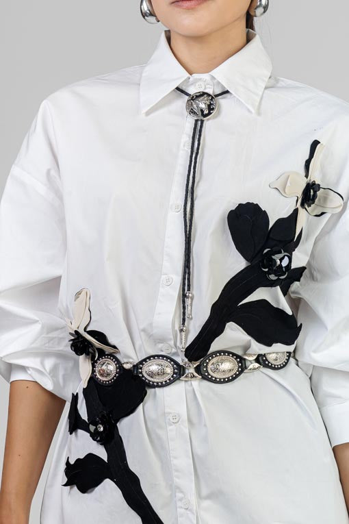 CAMISA FLORES NEGRA