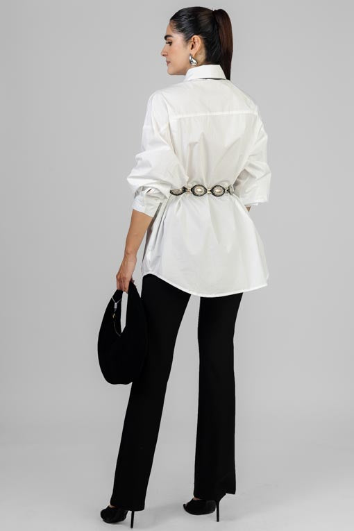 CAMISA FLORES NEGRA
