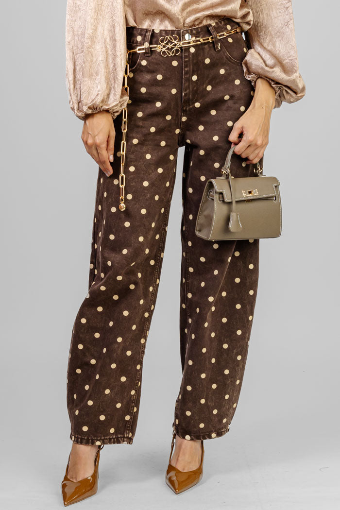 PANTALÓN ANCHO ESTAMPADO LUNAR