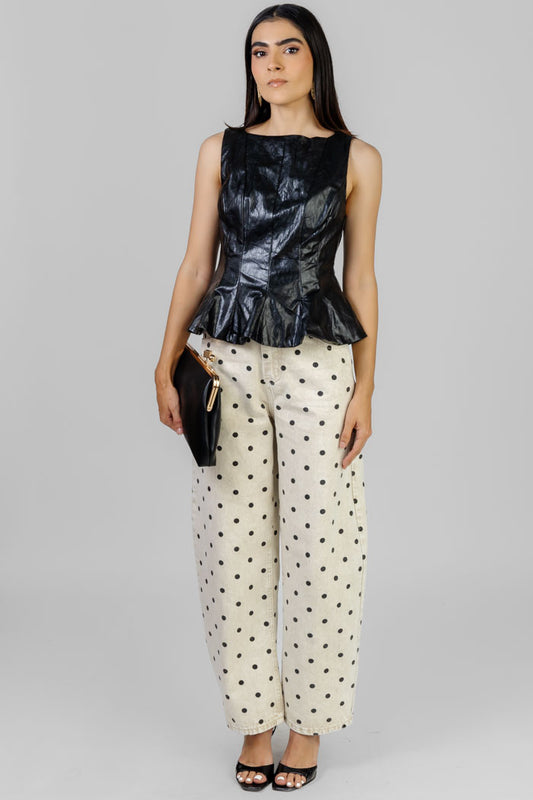 PANTALÓN ANCHO ESTAMPADO LUNAR