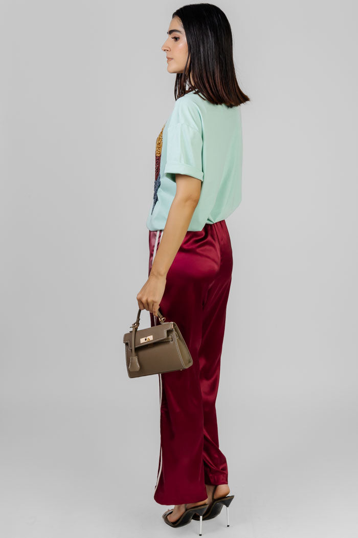 PANTALÓN SATINADO LÍNEAS LATERALES