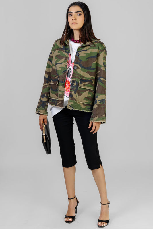 CHAQUETA ESTAMPADO CAMUFLADO