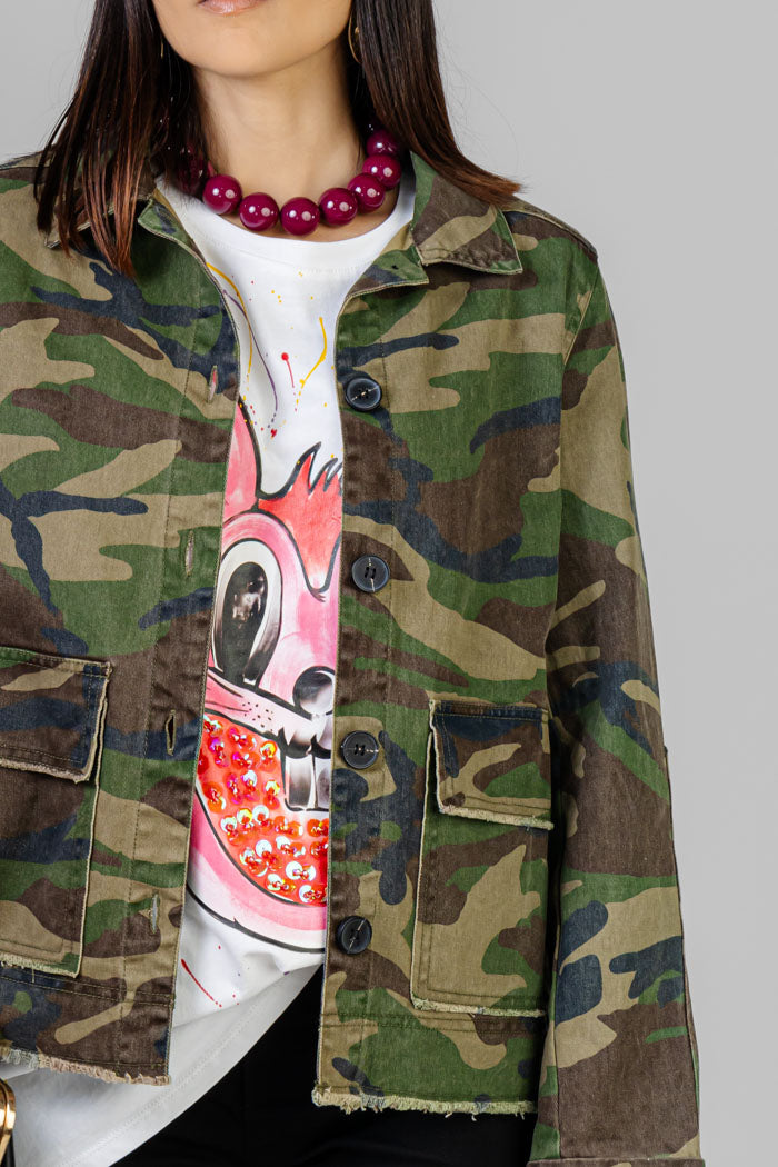 CHAQUETA ESTAMPADO CAMUFLADO