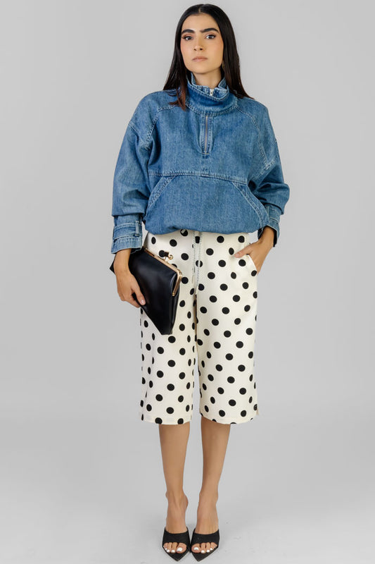 CHAQUETA DENIM CIERRE MEDIO