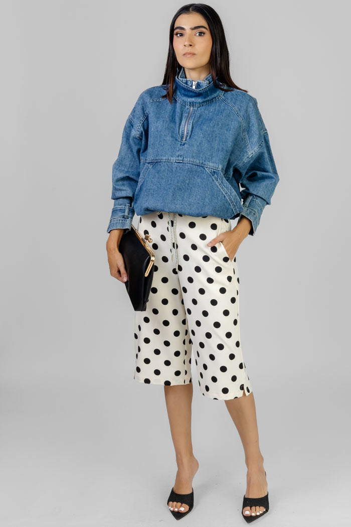 CHAQUETA DENIM CIERRE MEDIO