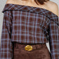 VESTIDO MIDI ASIMÉTRICO CUADROS
