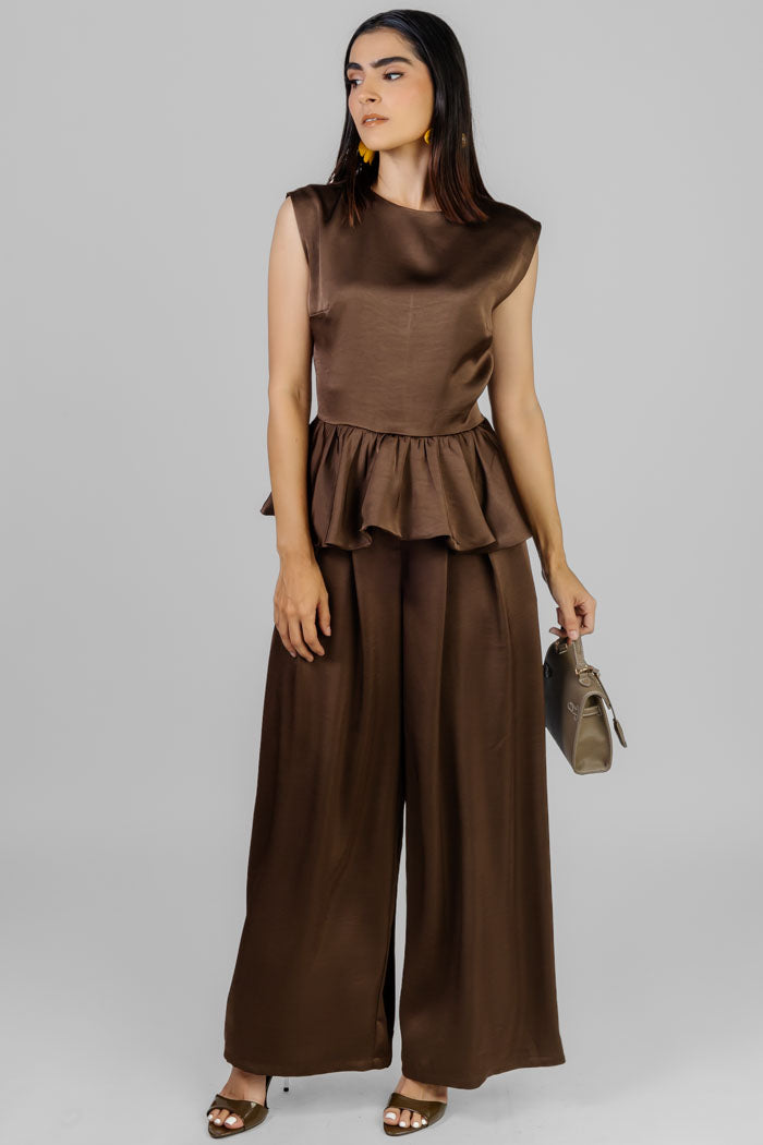 CONJUNTO PEPLUM SATINADO