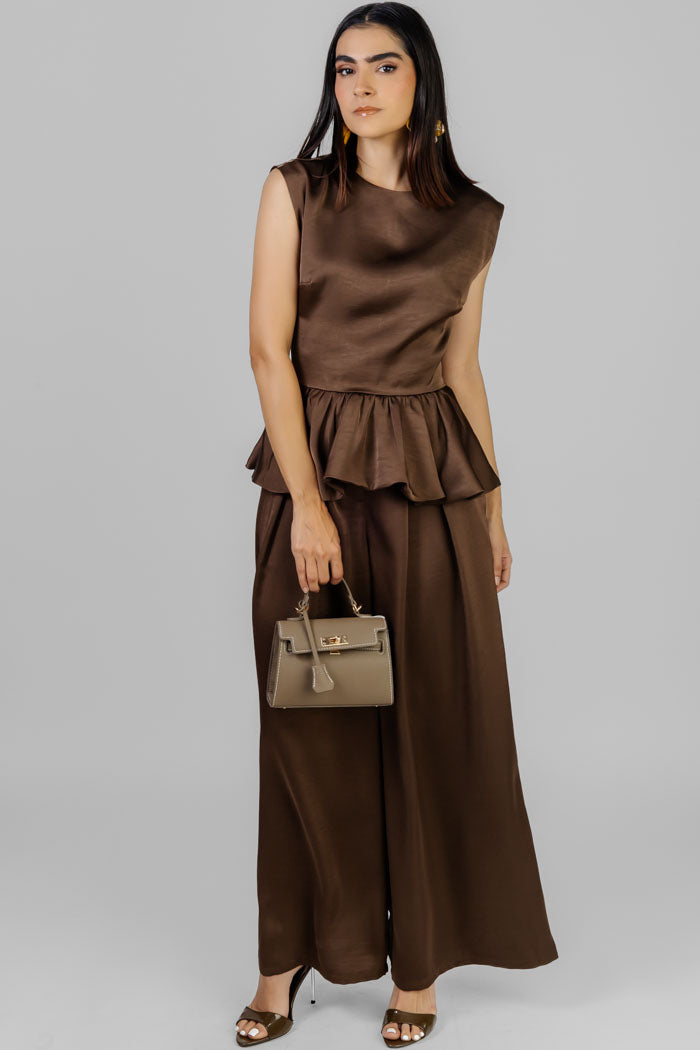 CONJUNTO PEPLUM SATINADO