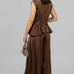 CONJUNTO PEPLUM SATINADO