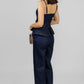 PALAZZO DENIM TIRO ALTO