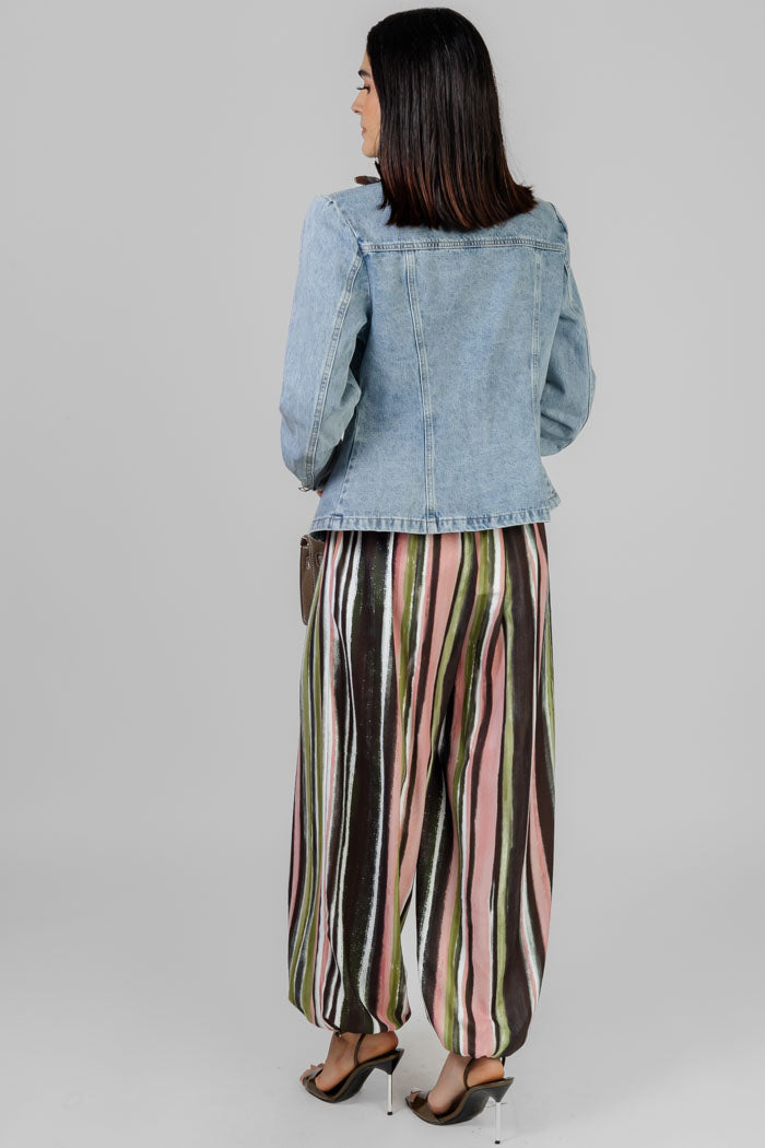 PANTALÓN JOGGER ESTAMPADO RAYADO
