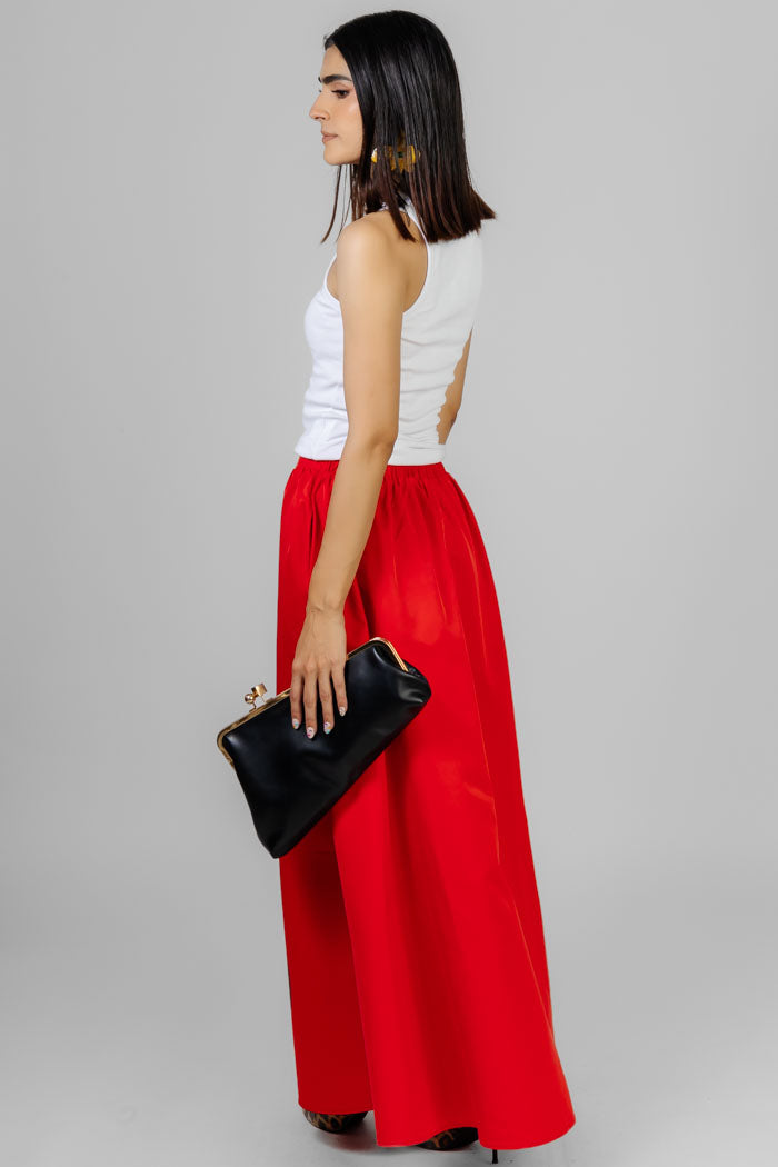MAXI FALDA ESTAMPADA ROJA