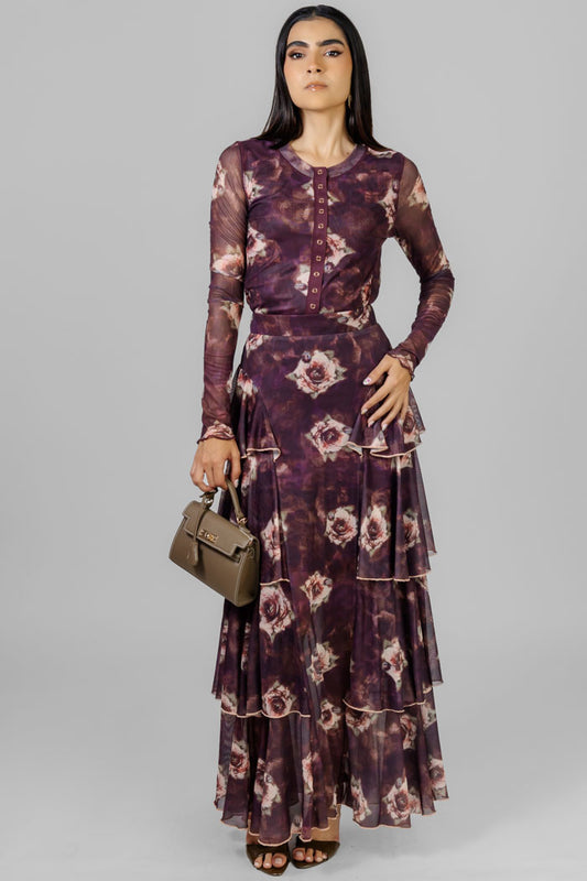 CONJUNTO FLORAL ELEGANTE