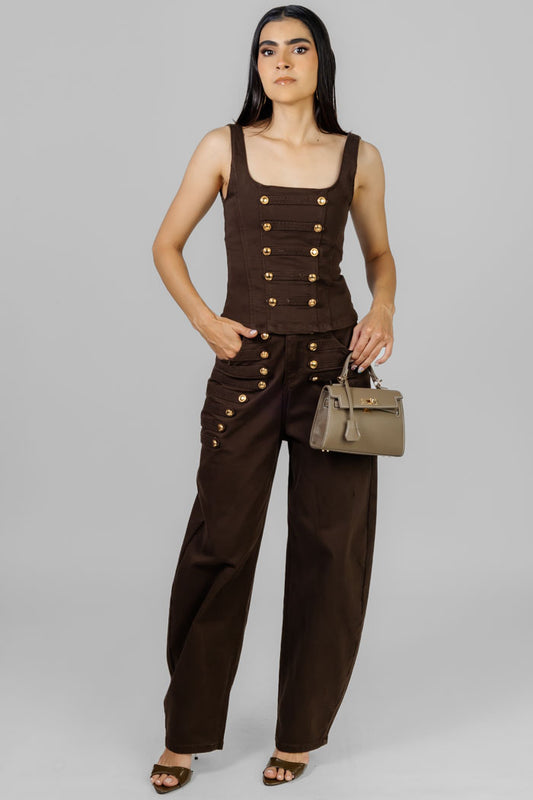 CONJUNTO MILITAR CHOCOLATE