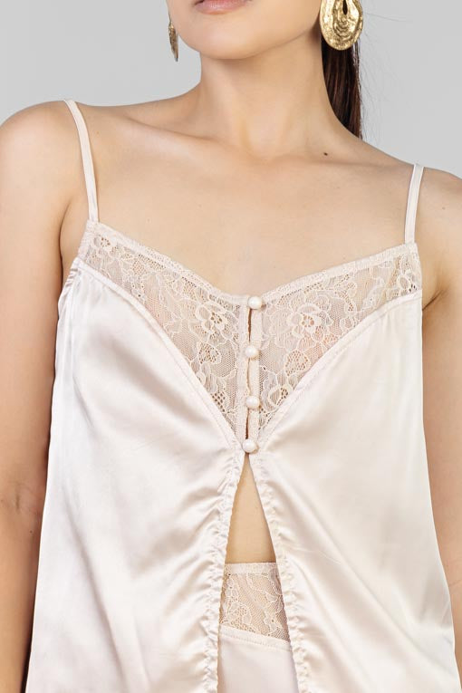 CONJUNTO SATIN BEIGE
