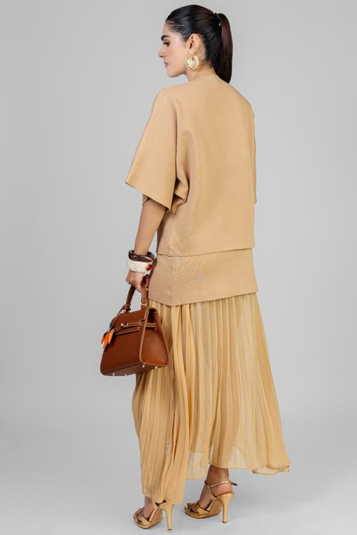 CONJUNTO TEJIDO FALDA PLISADA