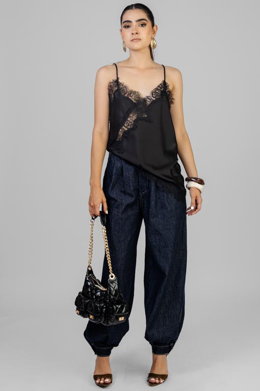 BLUSA SATINADA ENCAJE