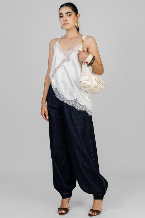 BLUSA SATINADA ENCAJE