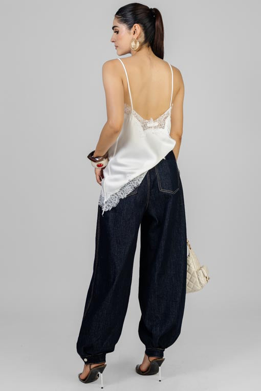 BLUSA SATINADA ENCAJE