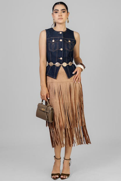CHALECO DENIM PESPUNTES