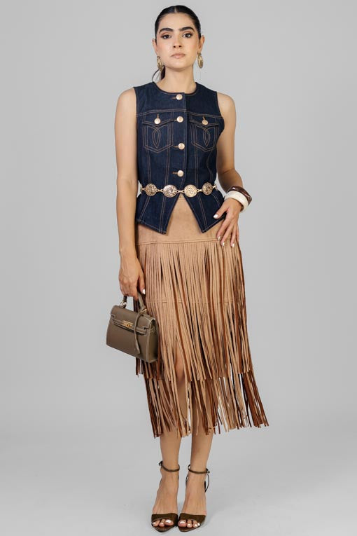 CHALECO DENIM PESPUNTES