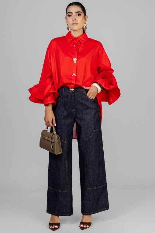 CAMISA PUÑOS VOLANTES