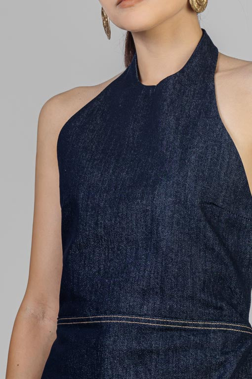 CONJUNTO DENIM BLUSA HALTER