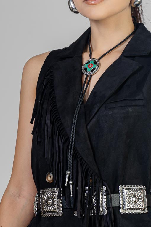 VESTIDO SOLAPA GAMUZA